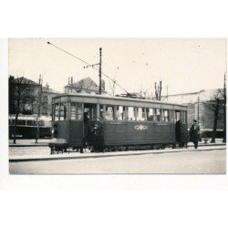 VERSAILLES : "photo environ 1950 format et papier CPA" tramway gare rive droite glatigny grandchamp - tres bon etat