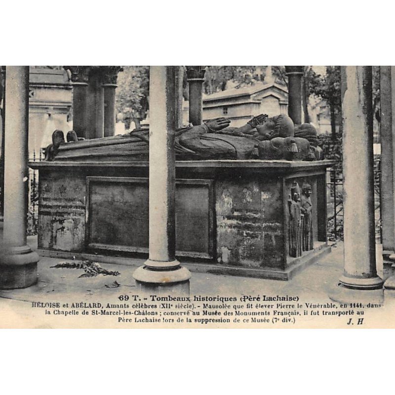 PARIS : tombeaux historiques pere lachaise heloise et abelard - tres bon etat