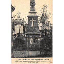 PARIS : tombeaux historiques pere-lachaise balzac honoré - tres bon etat