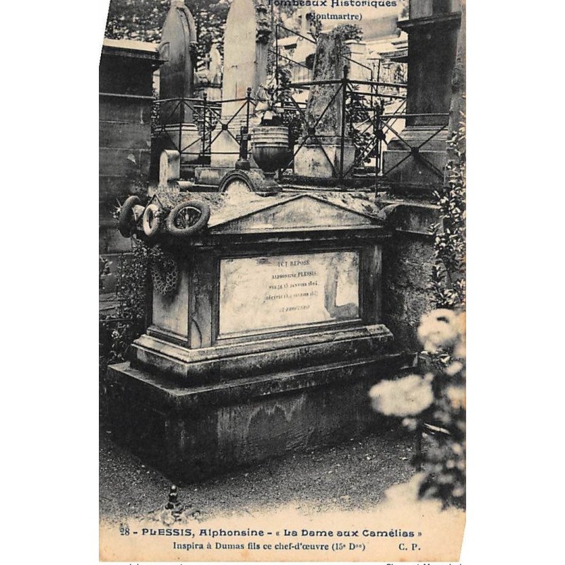 PARIS : tombeaux historiques pere-lachaise la dame aux camelias - tres bon etat