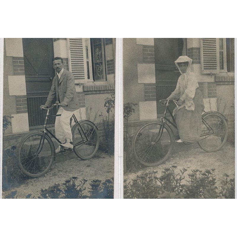 DIVES SUR MER : rue du port, maison colin, velo (2CPA) - tres bon etat