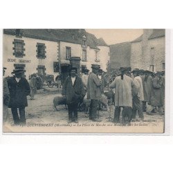 QUESTEMBERT : la place du marché aux moutons vers les halles - etat