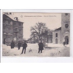 CHAMPAGNOLE: sous la neige, place de l'hôtel-de-ville - très bon état