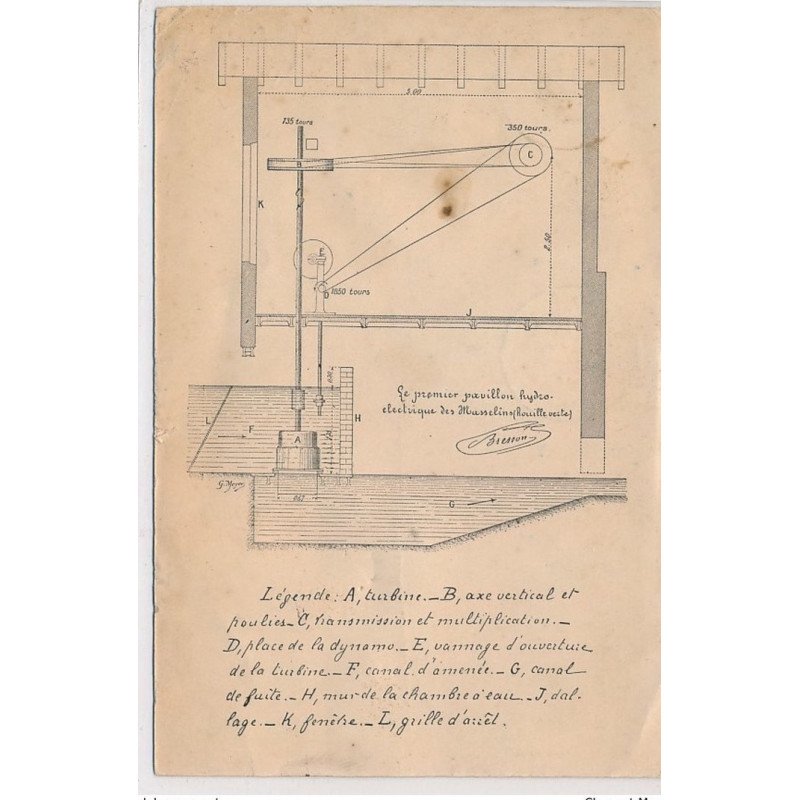 CHANDAI : Henri Bresson, le premier pavillon hydro-electrique des musselins (houille verte) - état (parti. décollée)