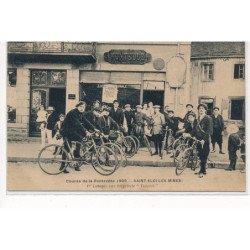 SAINT-ELOI-les-MINES : course de la pentecôte 1909, 1er latapie sur bicyclette "peugeot" - etat