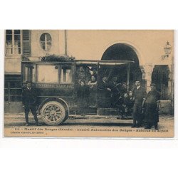 SAVOIE : massif des bauges, societe automobile des bauges, autobus au départ - tres bon etat