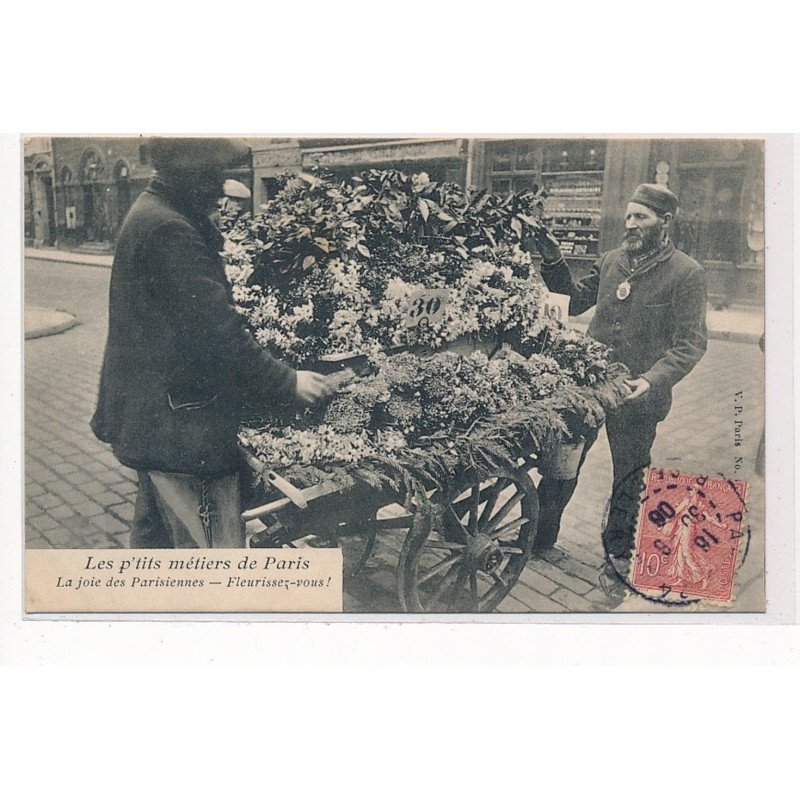 PARIS : les petits metiers de paris, la joie des parisiennes, fleurrisez-vous! - tres bon etat