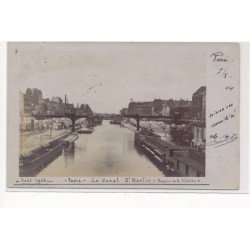PARIS : le canal saint-martin, bassin de la villette - tres bon etat