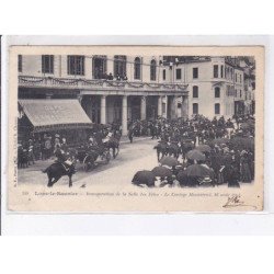 LONS-le-SAUNIER: inauguration de la salle des fêtes, le cortège ministériel 1903 - très bon état