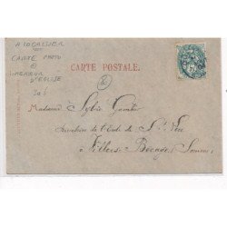 SOMME : *à localiser* carte photo, interieur d'eglise - tres bon etat