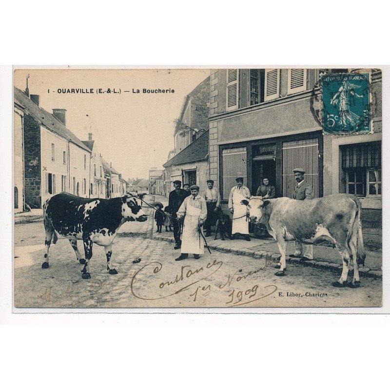 OUARVILLE : la boucherie - tres bon etat
