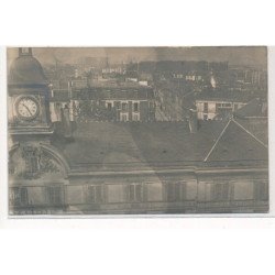 AUBERVILLIERS : horloge de mairie, vue sur les toits - tres bon etat