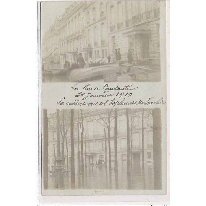 PARIS : la rue de constantin 30 janvier 1910, inondation - tres bon etat