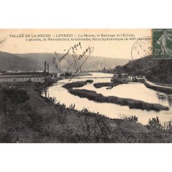 LEVREZY : le barrage et l'ecluse à gauche la manufacture ardennaise force hydraulique 400 chevaux - tres bon etat