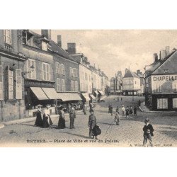 RETHEL : place de ville et rue du palais - tres bon etat