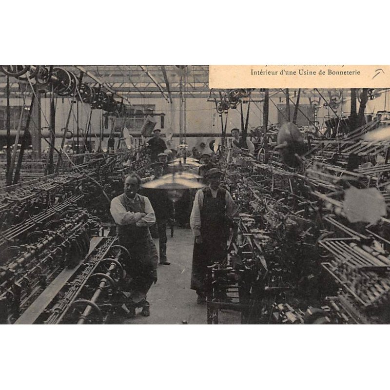 AIX-en-OTHE : interieur d'une usine de bonneterie - etat
