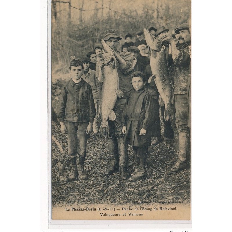 LE PLESSIS-DORIN : peche de l'etang de boisvinet vainqueurs et vaincus - tres bon etat