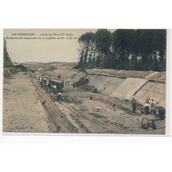 HAVRINCOURT : canal du nord 5e lot, revetements maconnés de la cuvette au Pt 21k 100 - tres bon etat