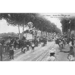 TOURS - Grandes Fêtes d'Eté - Juin 1908 - Char de Gargantua - très bon état