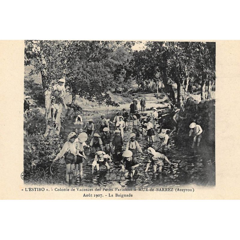 MUR-de-BARREZ : colonie de vacances des petits parisiens la baignade - tres bon etat
