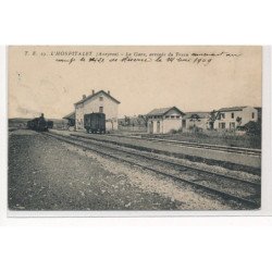 L'HOSPITALET : la gare, arrivée du train - tres bon etat