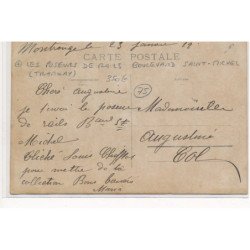 PARIS : les poseurs des rails boulevard saint-michel (tramway) - tres bon etat