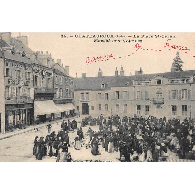 CHATEAUROUX : marché aux volailles banque de france - tres bon etat