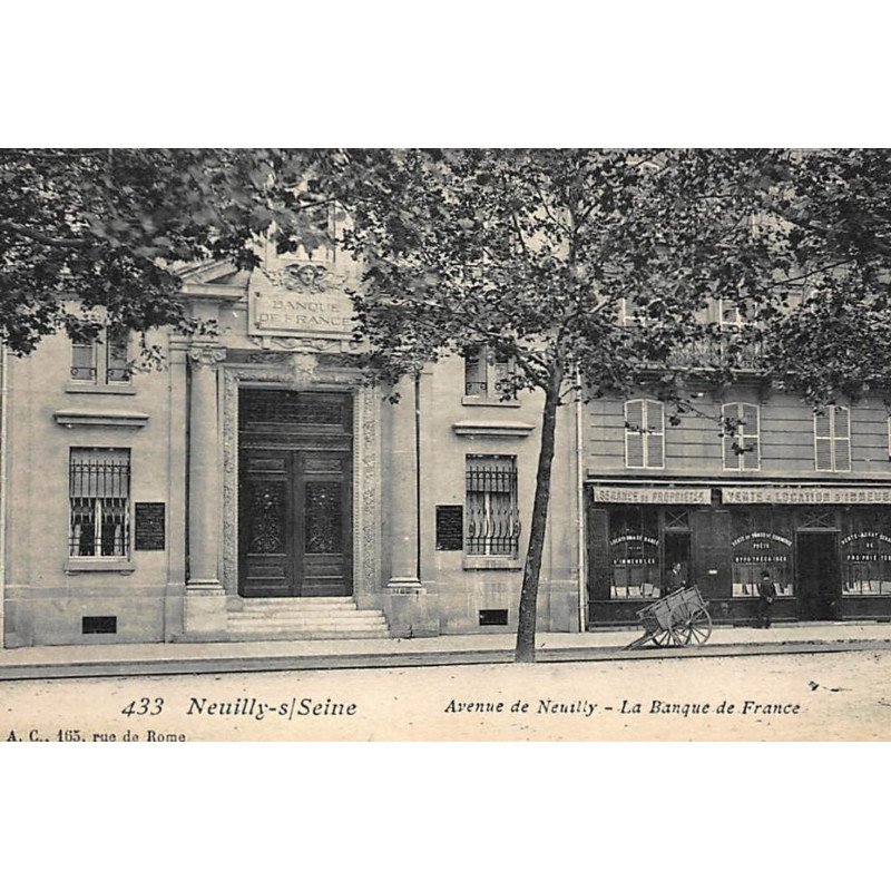 NEUILLY-sur-SEINE : avenue de neuilly la banque de france - tres bon etat