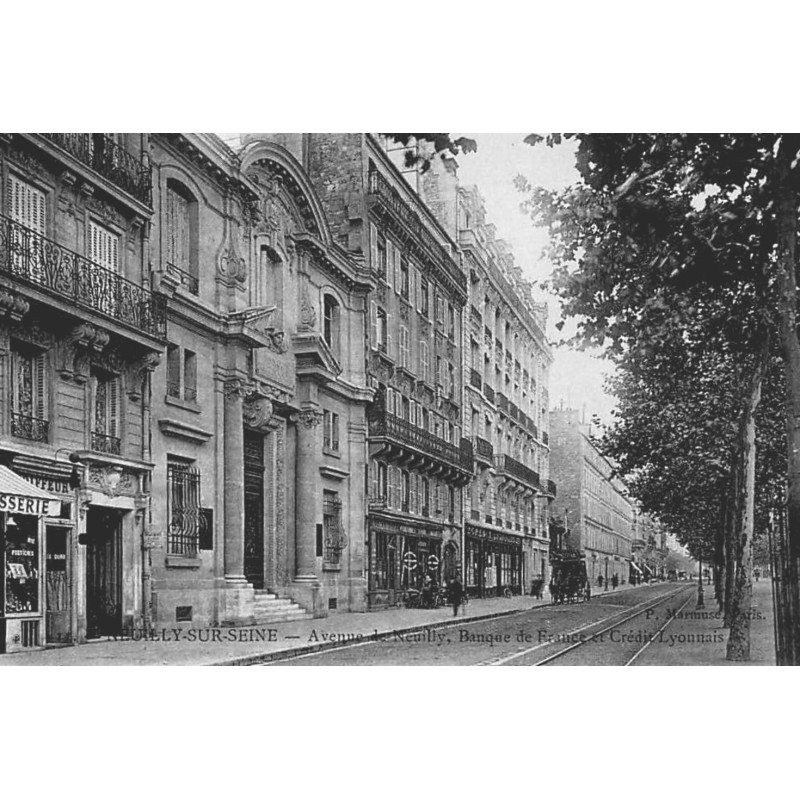 NEUILLY-sur-SEINE : avenue de neuilly, credit lyonnais la banque de france - tres bon etat