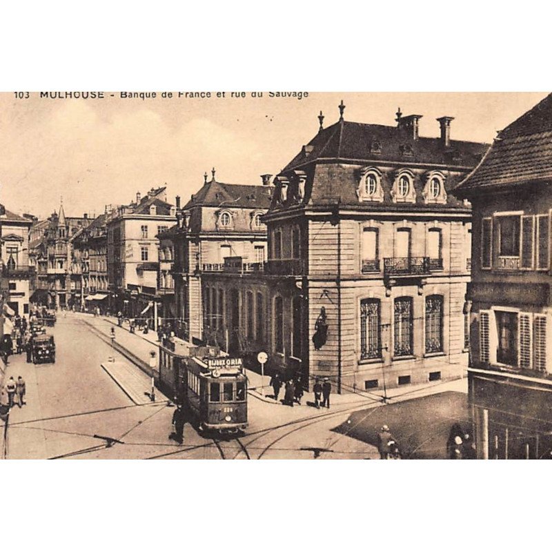 MULHOUSE : banque de france et rue du sauvage - tres bon etat