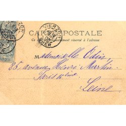 VIERZON : quai du bassin et la banque de france - tres bon etat