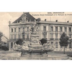 MARSEILLE : fontaine henri estrangin et la banque de france - etat