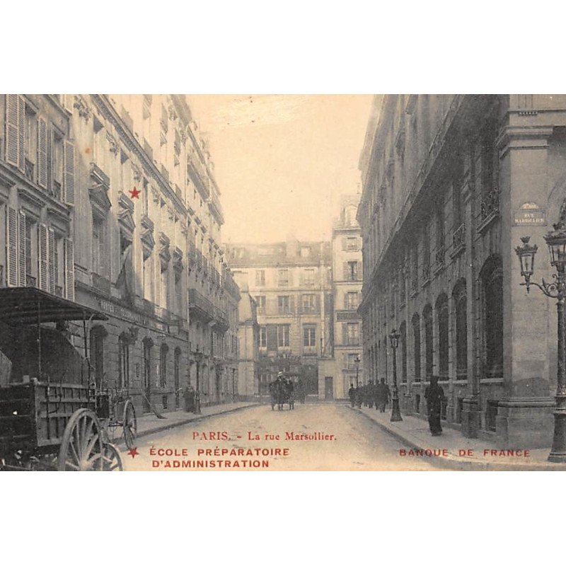 PARIS : banque de france, la rue marsollier, ecole preparatoire d'administration - tres bon etat