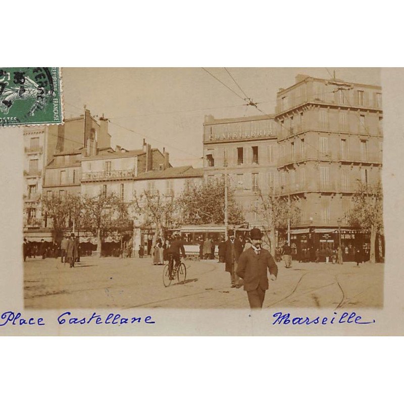 MARSEILLE : place castellane, tramway - tres bon etat