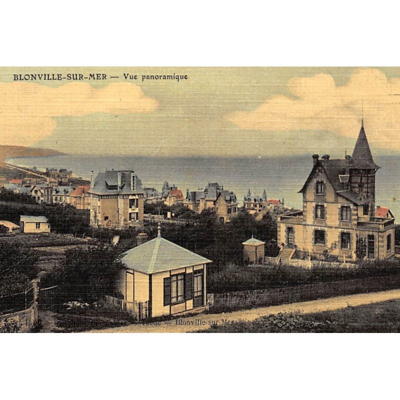 BLONVILLE-sur-MER : vue panoramique, toillée - tres bon etat