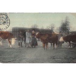 CAEN : la vie normande, livraison du bétail en gare - tres bon etat