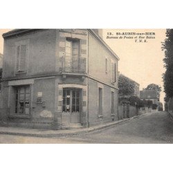 SAINT-AUBIN-sur-MER : bureau de postes et rue baton - tres bon etat