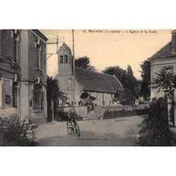 MERVILLE : l'eglise et la poste - tres bon etat
