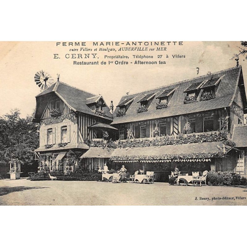 AUBERVILLE-sur-MER : ferme marie-antoinette E. Cerny restaurant de 1er ordre - tres bon etat
