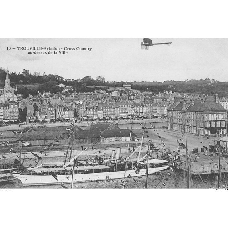 TROUVILLE : aviation cross country au-dessus de la ville - tres bon etat