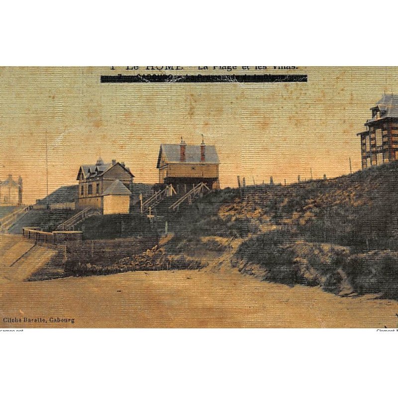 LE HOME : la plage et les villas, toillée - etat