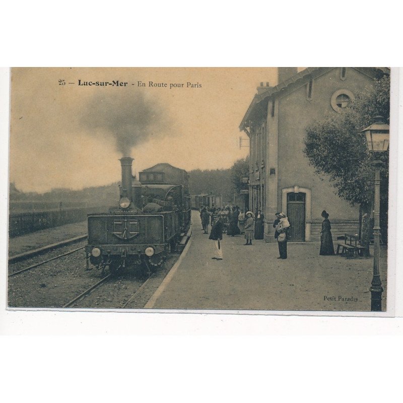 LUC-sur-MER : en route pour paris, gare - tres bon etat