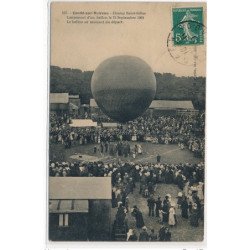CONDE-sur-NOIREAU : lancement d'un ballon le 12septembre1909 le ballon au moment du départ - tres bon etat