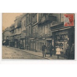 PONT-L'EVEQUE : grande rue st-michel quartier du pont-des-chaines, marchand de cartes postales - etat