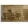 CARTE PHOTO A LOCALISER : restaurant quantin, plat du jour, vins, liqueurs, apéro, personnages - tres bon etat