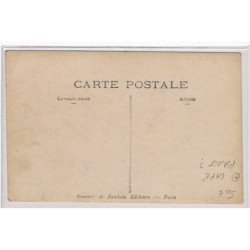CARTE PHOTO A LOCALISER : paris(?)café, biere specialité de vins blanc, personnages, apéro - tres bon etat