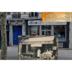 PARIS 14 ème : carte photo de l'épicerie Grognard cacao van houten (121 avenue du Maine) - etat