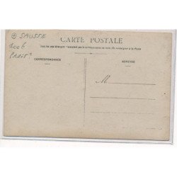 CARTE PHOTO A LOCALISER : paris(?) epicerie  a. sausse, cacao van houten, articles de dessert - tres bon etat
