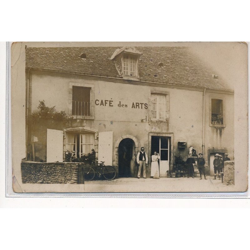 CARTE PHOTO A LOCALISER : café des arts, byrrh, vélo - etat