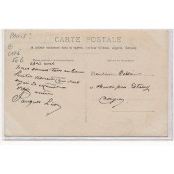 CARTE PHOTO A LOCALISER : paris(?) café plat du jour, dubonnet, malure - tres bon etat